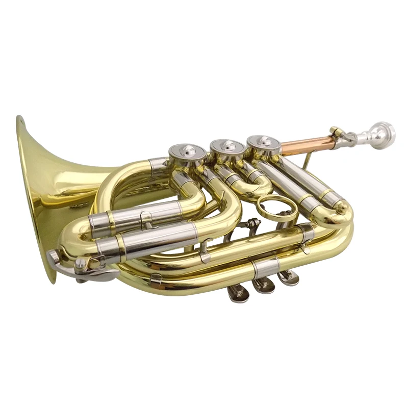 Bb Rotary Cornet musical instruments Yellow Brass cornet trumpet with Case and Mouthpiece