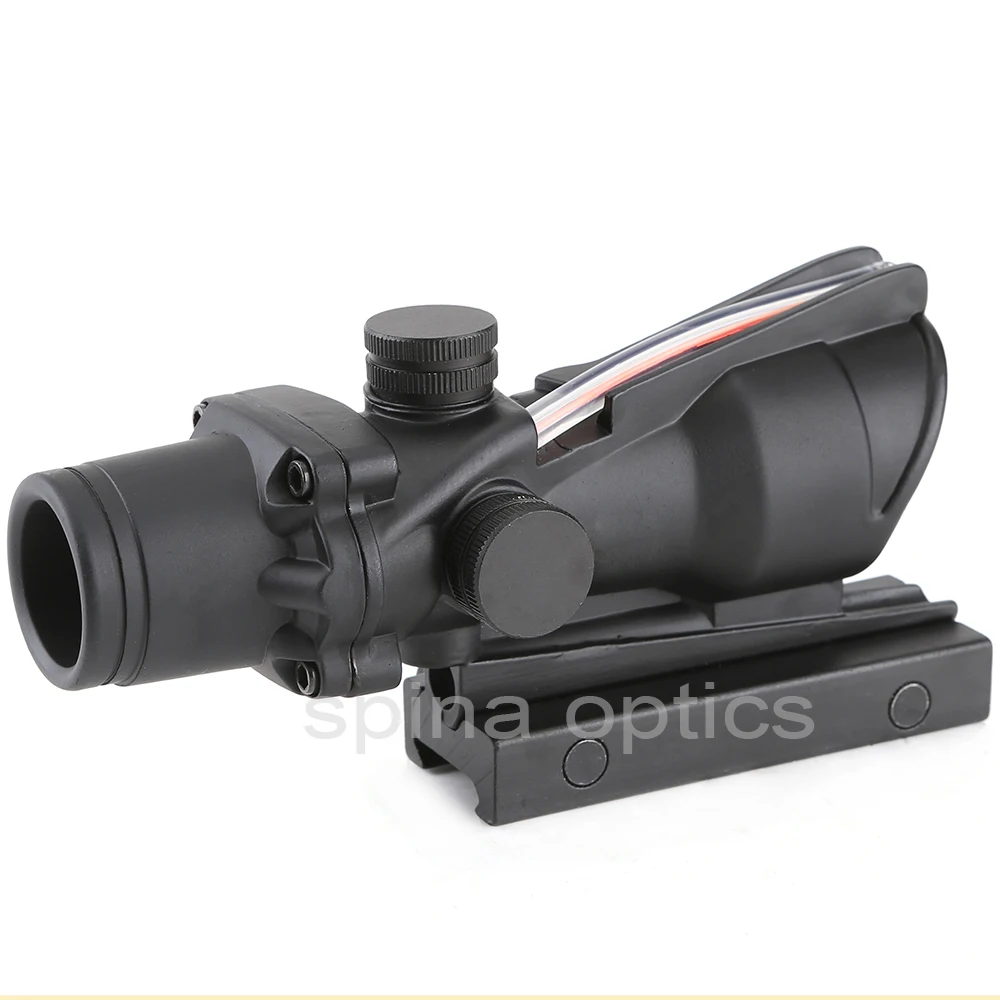 SPINA Hunting Scope 1X32 Tactical Red Dot Sight Real Red Green Fiber Optic Riflescope With Picatinny Rail for M16 Rifle