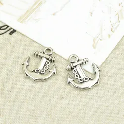 1 Bag 18x15mm Vintage Silver Alloy Anchor Charms For Necklace Bracelet Earring Keychain DIY Jewelry Accessories Wholesale
