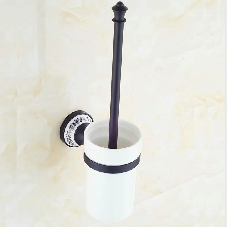 Black poceilain decoration finish copper Brass  Bathroom accessories Bath Hardware Set Towel Rack Towel Bar Paper Holder