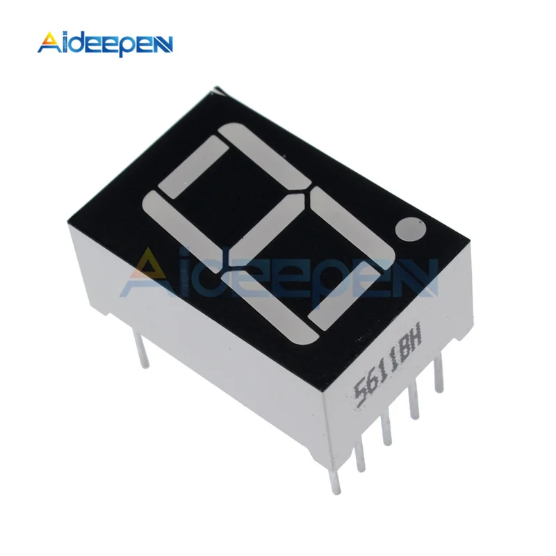 10 ชิ้น/ล็อต 0.56 นิ้ว 0.56 ''LED 7 Segment 1 บิตโมดูลจอแสดงผลLED 7 Segment 1 บิตหลักหลอดสีแดง/สีฟ้าAnodeทั่วไปดิจิตอล