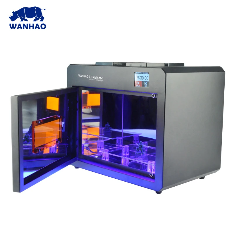 2018 WANHAO  NEWEST Efficient  UV CURING Box for your DIY 3D printer model with Touch LCD screen