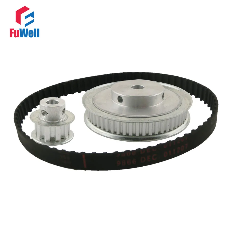 

XL Reduction 1:6/6:1 10T 60T Timing Pulley Gear Set Shaft Center Distance 100mm for Engraving Machine Timing Belt Pulley Kit