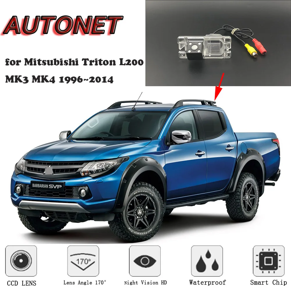 

AUTONET HD Night Vision Backup Rear View camera For Mitsubishi Triton L200 Strada Triton CCD/license plate Camera or Bracket