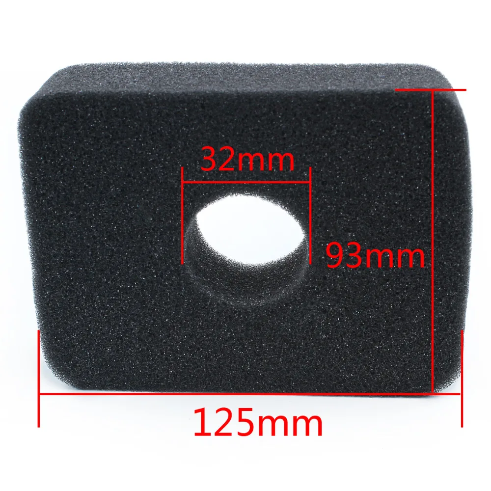 2pcs Air Filter Foam For Honda GX160 GX200 GX120 WA20 WB20 WB30 4-Stroke Engine Motor Replacement 17211-ZE1-000