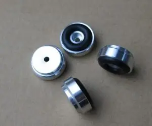 4x Aluminum feets for Power amp (with Rubber ring) D:20mm H:9mm -YD