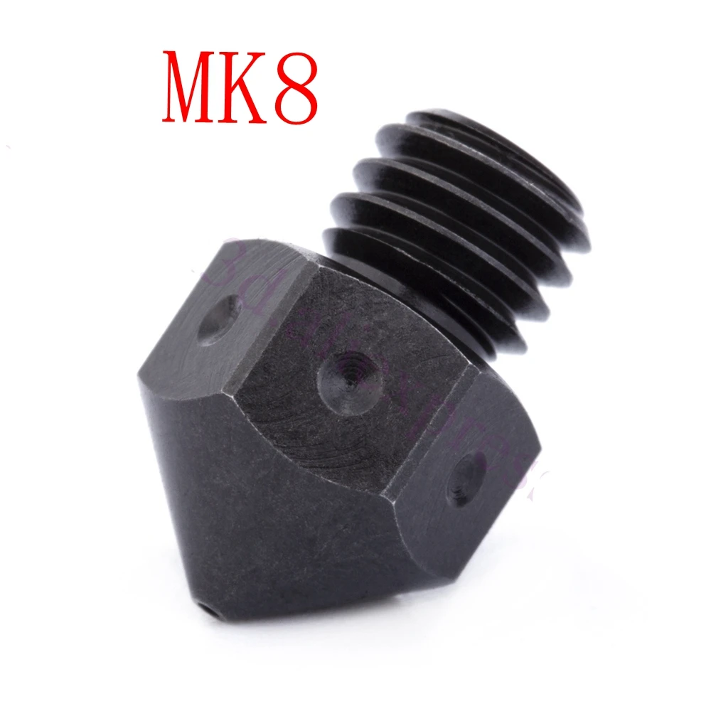 Высокотемпературная закаленная стальная насадка MK8 F/ Micro Swiss CR10 Creality CR-10 Ender3 Makerbot Print PEI PEEK Carbon Fiber