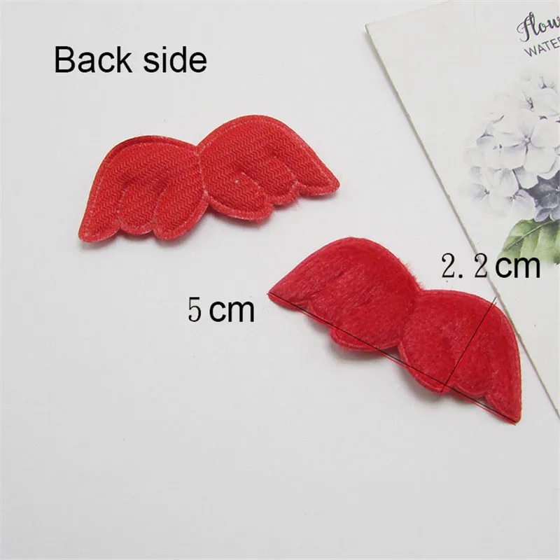 5x2.2cm 60pcs/lot furry felt Angel wing appliques for clothing DIY handmade Children Hair Accessories and Clothes Sewing