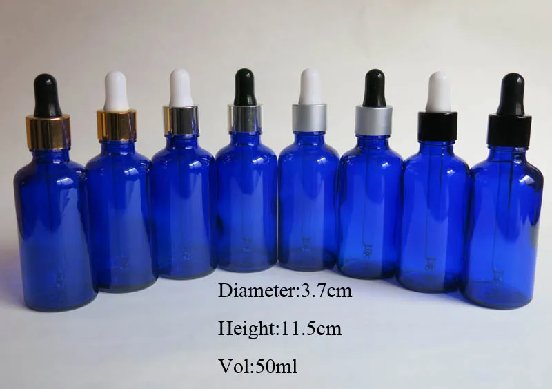 

wholesale 100pcs 50ML blue Glass Reagent Eye Dropper Drop Aromatherapy Liquid Pipette Bottle