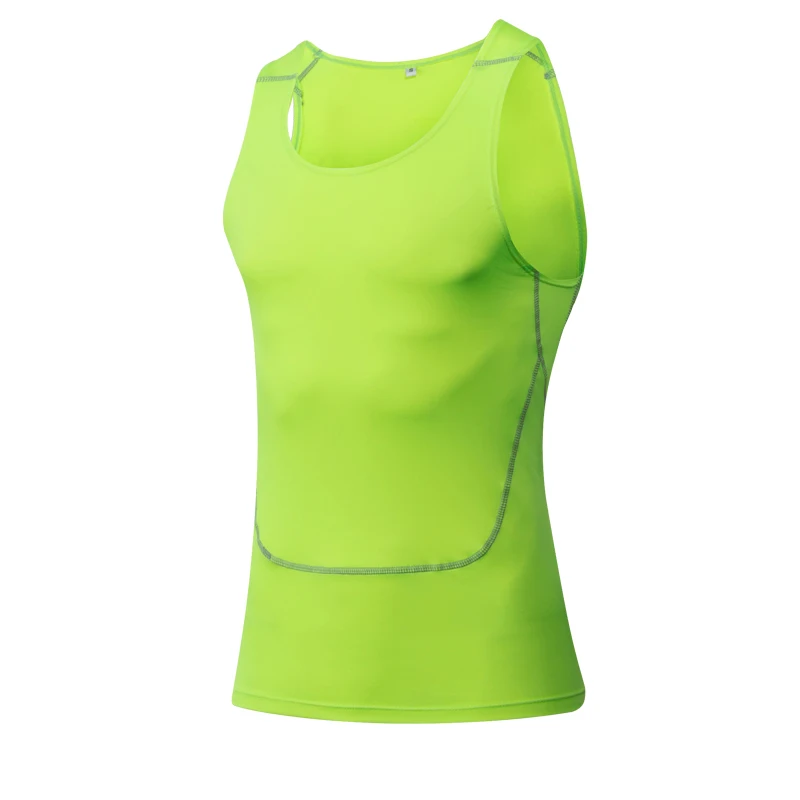 Summer Tank Tops Quick Dry Fitness Athletic Running Men\'s Vest Gym Fitness slim fit compression sports White Running vests