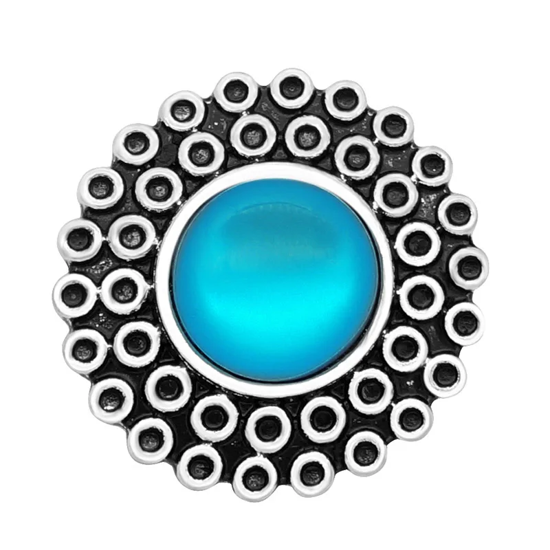 New KZ3056 Beauty Charm Round Small circles Cat eye Metal 18MM snap buttons for DIY snap jewelry