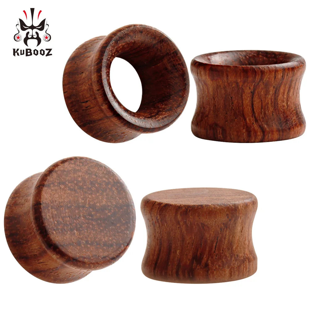 Wholesale Price Brazil Spend Pear Solid Hollow Wood Ear Plugs Tunnels Body Piercing Jewelry Earring Expanders Gauges 42PCS