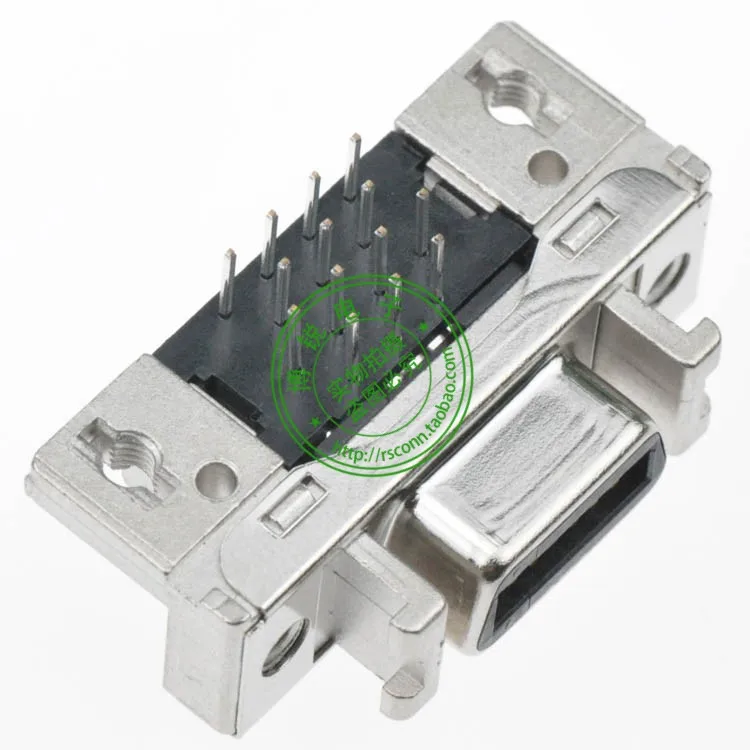 Imagem -04 - Conector Mdr Scsi Genuíno 3m Conector de 14pin 20234 90 Graus Pés de Curvatura