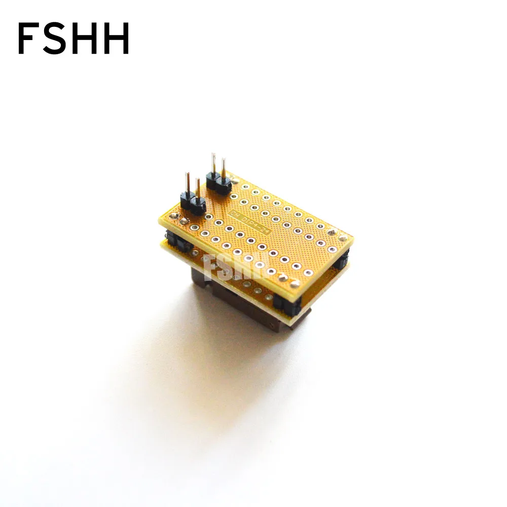 FSHH WSON8 DFN8 QFN8 MLF8 programmer adapter(Flip test seat) Pitch=1.27mm/0.65mm Size=5.3x4mm