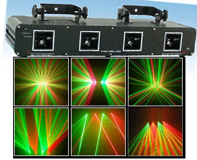 

Hot sale Professional 4 Lens RG 600mW RG DMX Stage laser light Scan DJ Dance Party Flash Show Disco christmas laser projector