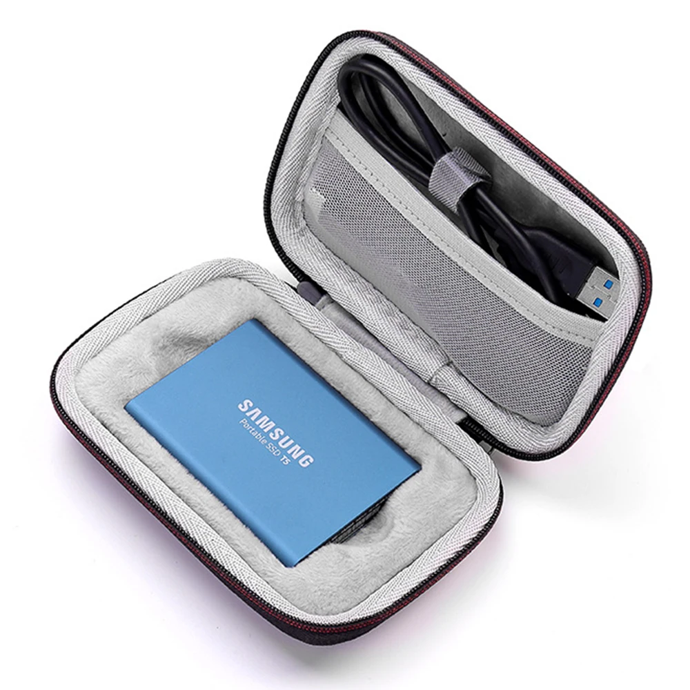 Newest EVA Carrying Storage Cover Case for Samsung T5/T3/T1 Portable 250GB 500GB 1TB 2TB SSD USB 3.0 External Solid State Drives