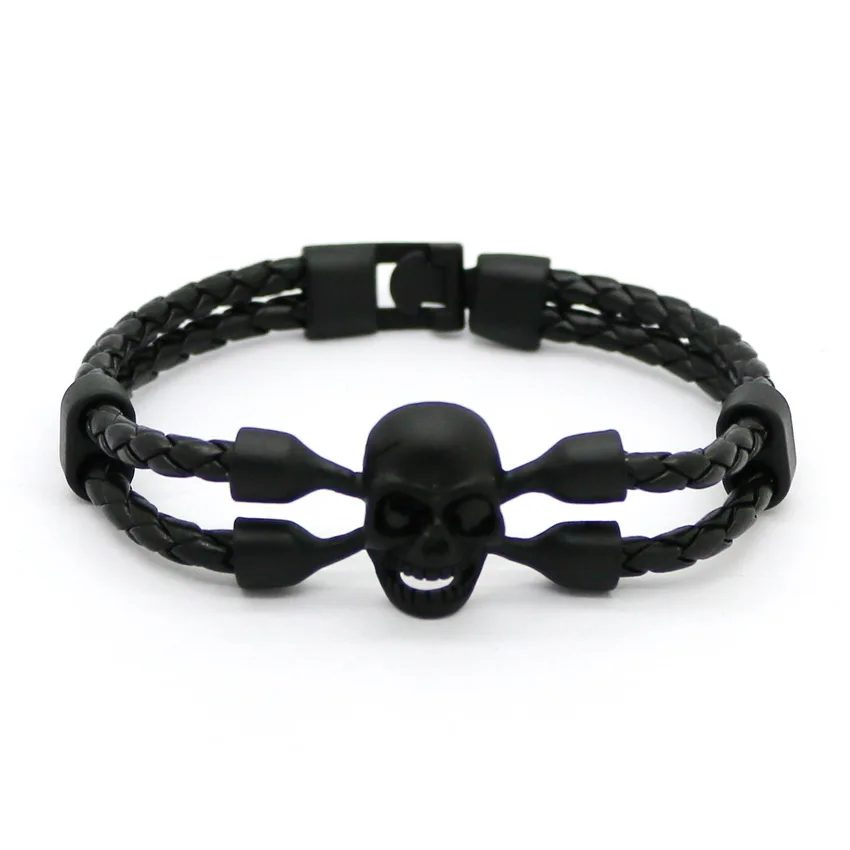 HOT New Fashion Black Alloy Men\'s Bracelet High-Quality Retro Bracelet Brave Knight Bracelet Bracelet Ladies