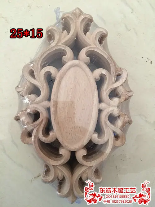 Wood flower applique fashion wood shavings cabinet door furniture door wall stickers flower oak dongyang wood carving solid wood