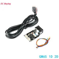 GM65 1D 2D Barcode Reading Board CMOS QR Code Scanner Reader Module USB URAT 617nm 6500K DIY Electronic Kit Cable AS608 Optical