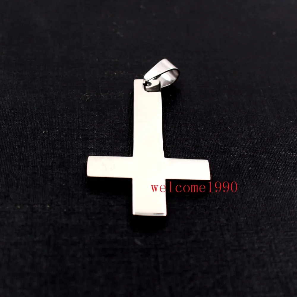 fate love on sale  Lot 5pcs Stainless Steel trendy stand upside down Cross Pendant charms high Polished for Mens