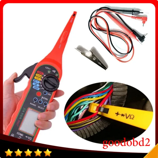 Auto Circuit Tester Multimeter Lampu Mobil Perbaikan Alat 0V-380V Tester Lampu Listrik Detector dan Pencahayaan 3 dalam 1 Warna Kuning