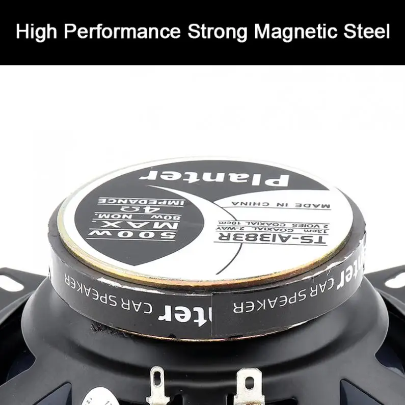 5 Inch 500W 12V 2 Way Car Coaxial Auto Audio Music Stereo Full Range Frequency Hifi Speakers Non-destructive Installation