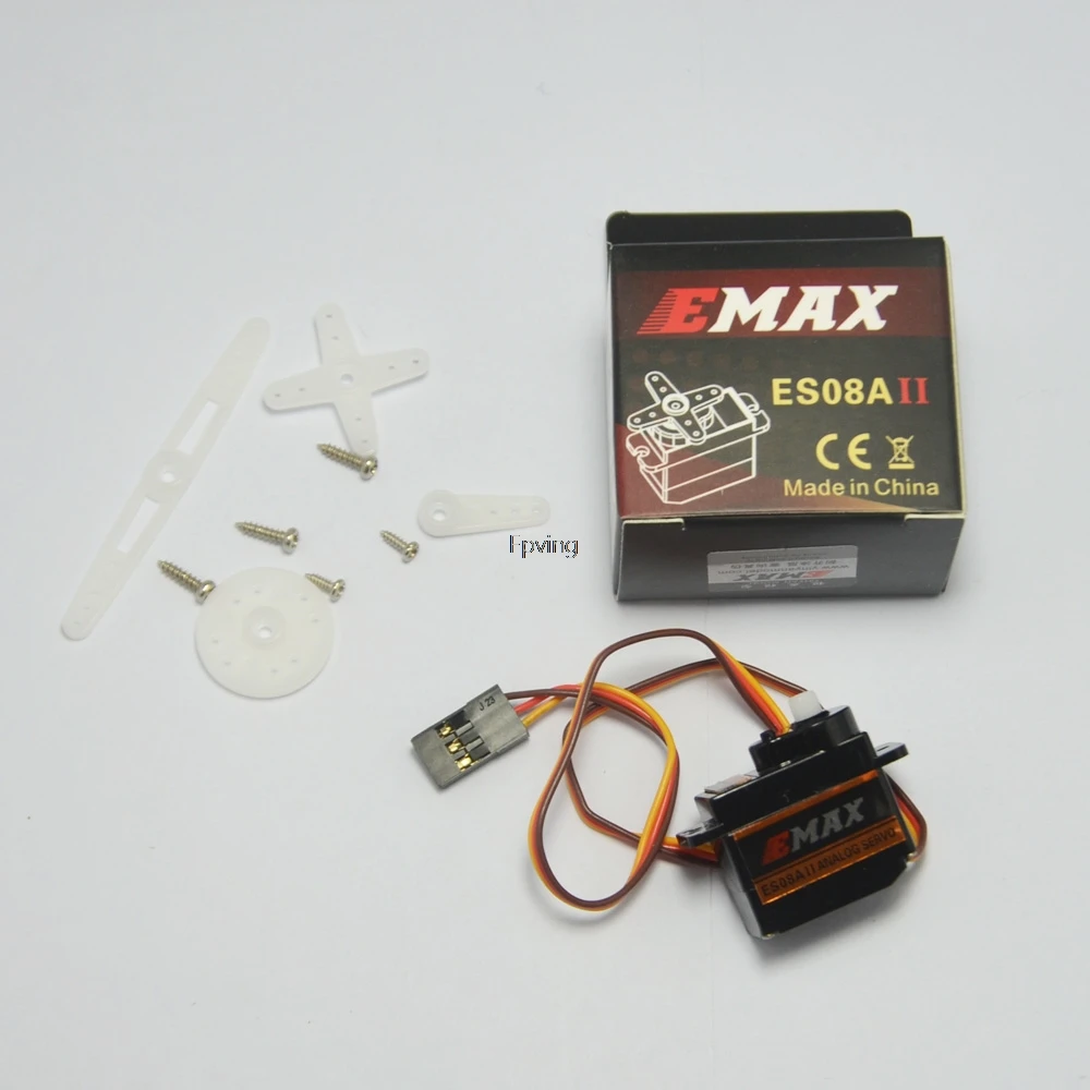 Emax ES08A II High Sensitive Mini Sub Plastic Gear Analog Servo 1.8kg/Sec for RC Models Helicopter ES08MD ES08MA