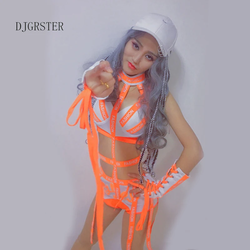 DJGRSTER Women Ladies Fashion Design Dance Bodysuits Hiphop Dance Clothes Dance Costume Jazz Girls Singer Stage Performance Wear