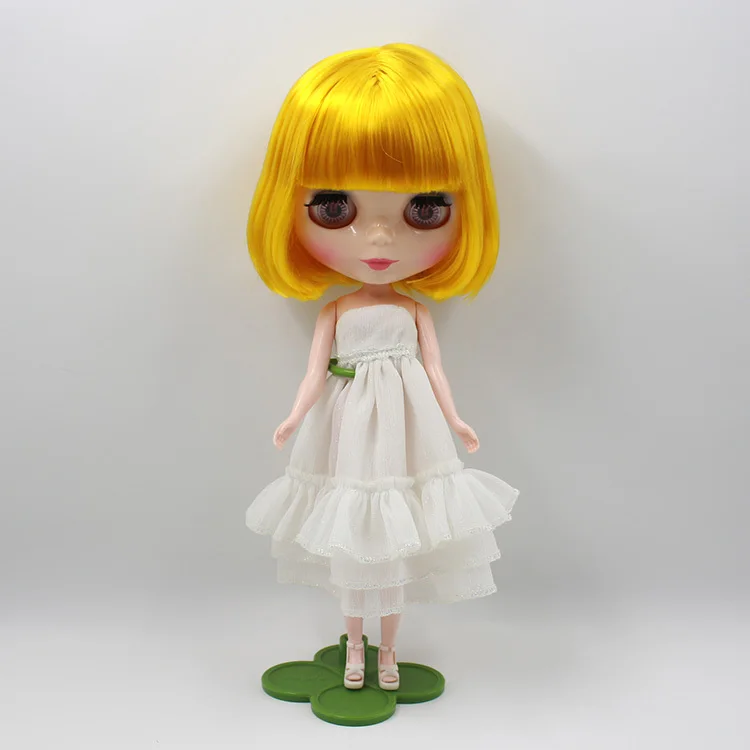 Free shipping cost Nude blyth Doll  Factory doll yellow hair Suitable For DIY Change BJD Toy For Girls