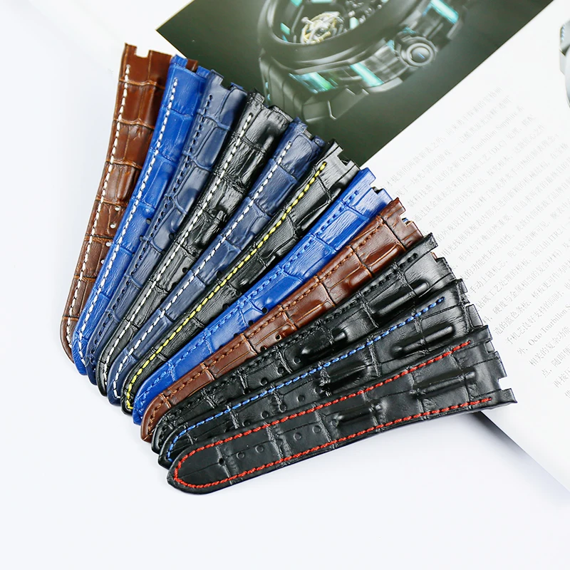 Watch accessories men's business high-end strap for AP series leather strap 28mm ladies outdoor sports waterproof strap