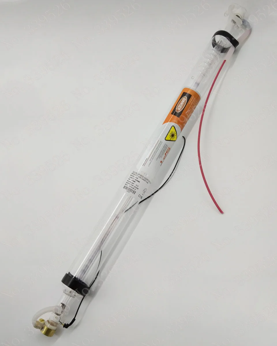 40 วัตต์ 800 มิลลิเมตร 50 มิลลิเมตรเส้นผ่าศูนย์กลาง co2 laser หลอดสำหรับ co2 เลเซอร์แกะสลักหรือเครื่องแสตมป์