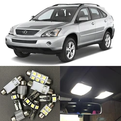 19pcs White Canbus Car LED Light Bulbs Interior light Kit For 2004-2008 Lexus RX330 RX350 RX400h Map Dome Trunk Courtesy Lights