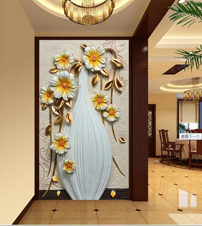 

The custom 3D murals,Magnolia jade vase papel de parede,living room sofa TV wall bedroom wall paper