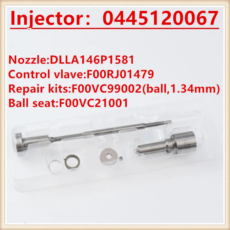 0445120067 Injector Overhaul Kits Repair Kit 0445120067 0986435549 DLLA146P1581 F00RJ01479