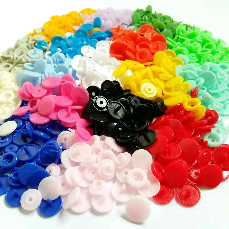 30-100set T5 baby Resin snap buttons plastic snaps clothing accessories Press Stud Fasteners Poppers 20 colors 1.2cm