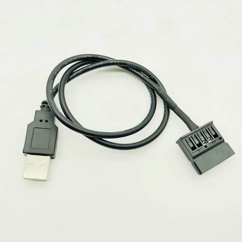 Адаптер питания SATA на USB, USB 5 в «папа» на 15Pin SATA «мама», источник питания для 2,5 дюймового ноутбука SATA HDD 22AWG, черный 50 см