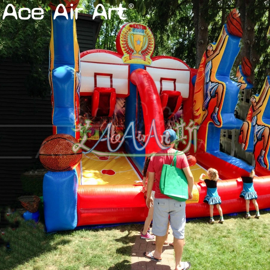 Wholesale Inflatable Basketball Hoop Carnival Game/Inflatable Basketball Double Shot Out for Playground Game