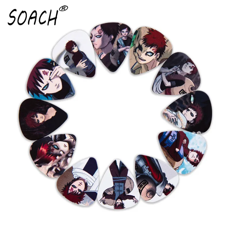 SOACH 10pcs 3 kinds of thickness new guitar picks bass Japanese anime role pictures High quality print pick Guitar accessories