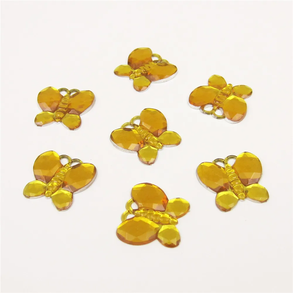 15mm 1000pcs/Lot Resin imitation Butterfly Design Acrylic Rhinestone, Crystal Cabochons Beads, Diy For deco