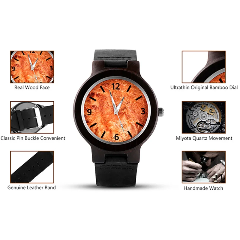 Mens Watches Top Brand Luxury Wood Watch Men Watch Unique Fashion Wooden Men's Watch Clock saat reloj hombre erkek kol saati