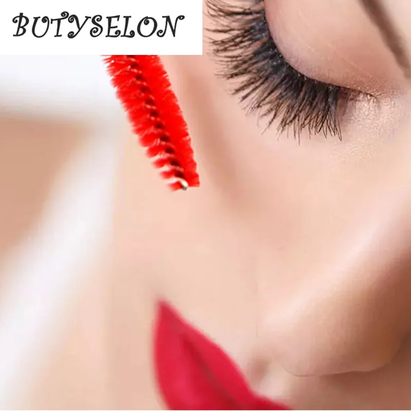 200pcs Disposable Eyelash Makeup Brush Mascara Wands Applicator Eyebrow Comb Microbrush Lash Extension Supplies Beauty Tools