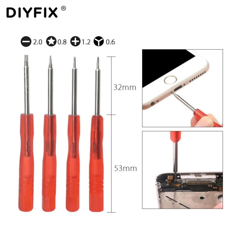 Набор инструментов для ремонта смартфонов DIYFIX, набор отверток, лопатка, рычаг, инструмент для открывания для iPhone, iPad, Samsung мобильный телефон, набор ручных инструментов
