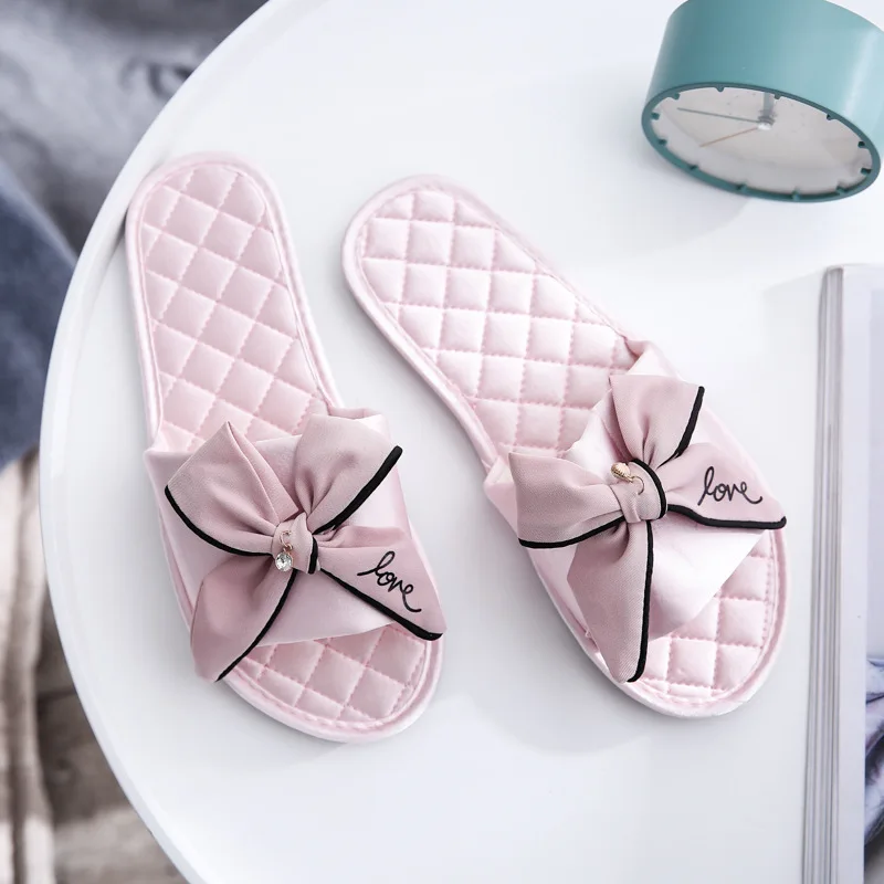 Women Slides 2024 Summer Style Fashion Slippers Sandals Flip Flops Female Casual Beach Slides Bow Sandals Comfortable Flat Shoes