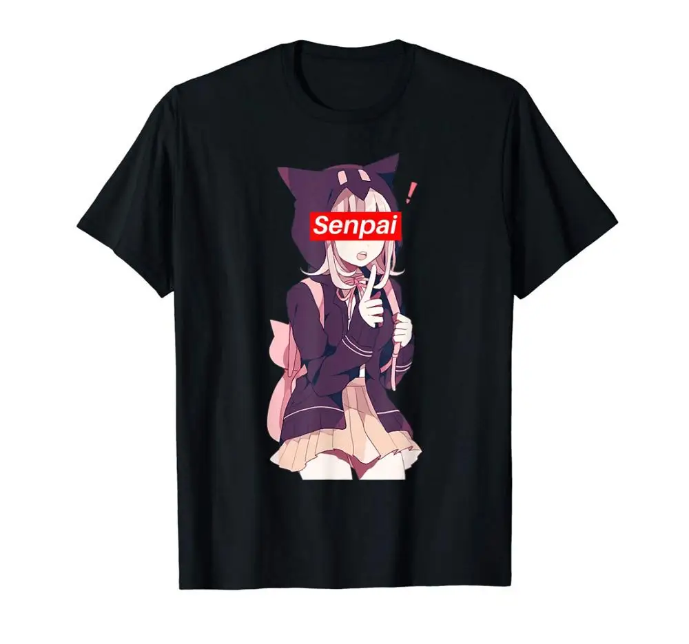 Japanese Anime School Girl Cute T Shirt - Senpai Notice Me 2019 Short Sleeve Men Slim Fit O-Neck Tees T Shirt Design Online