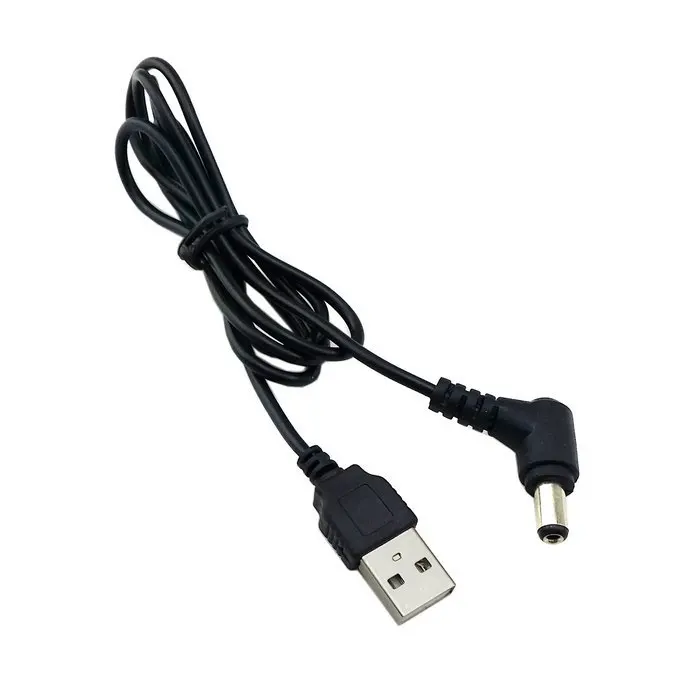 80cm USB 2.0 A Type Male to Right Angled 90 Degree 5.5 x 2.5mm DC 5V Power Plug Barrel Connector Charge Cable