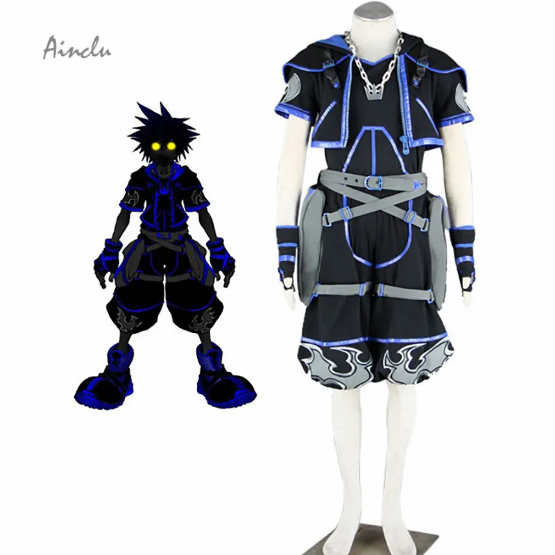 

Ainclu Free Shipping high quality Kingdom Hearts Anti Sora Adult Men Cosplay Costume