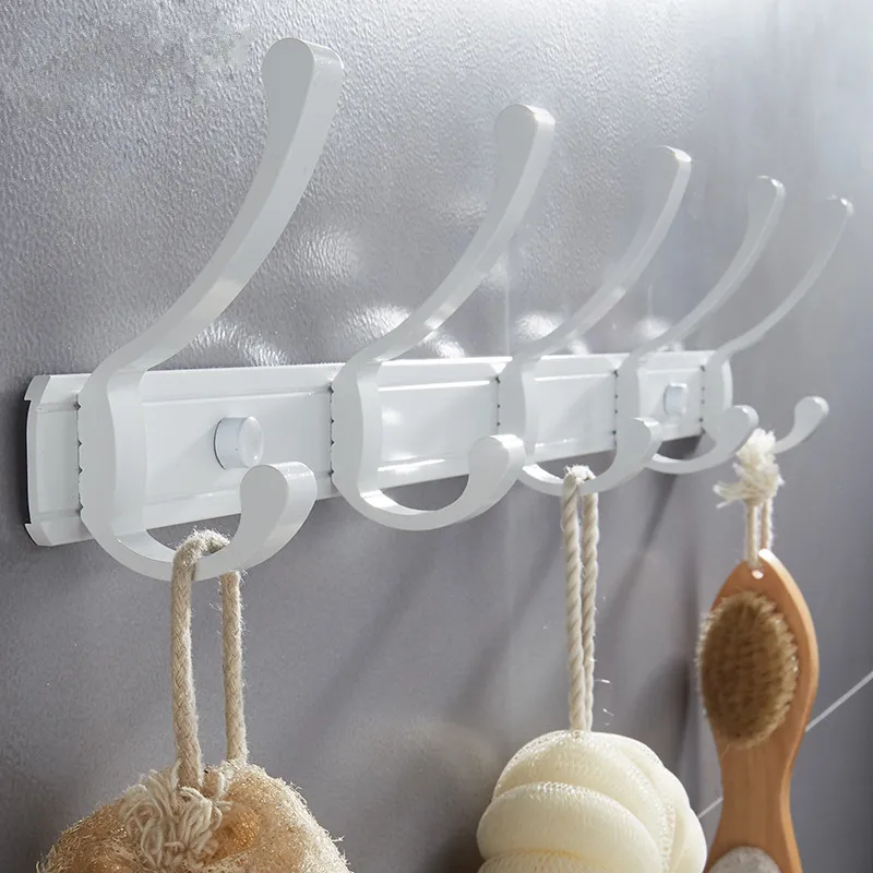 White bathroom robe hooks,Aluminum Alloy coat racks,clothes hooks bathroom hardware accessories kitchen hangers