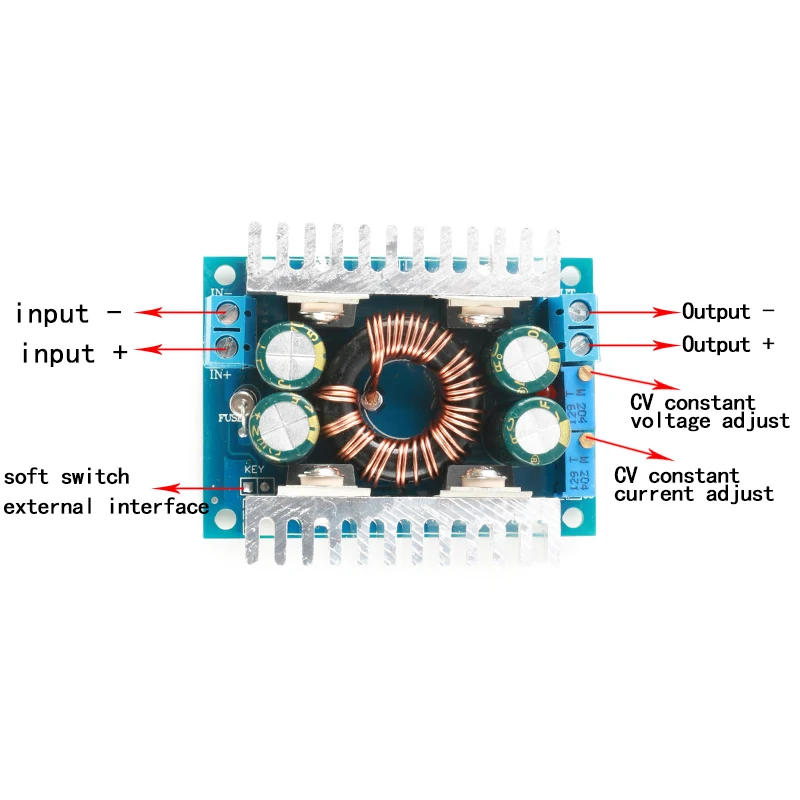 DC-DC 8A Solar Wind Energy Automatic Step Up Step Down Constant Current Voltage Adjustable Power Module