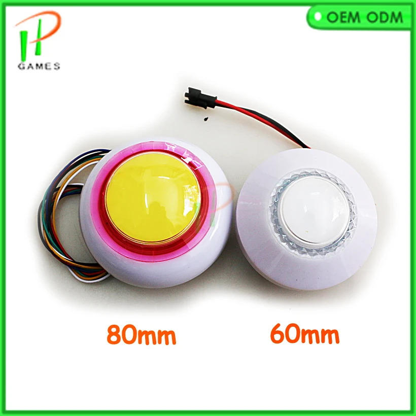 Multicolour LED push button Illuminated edge automatic color change button with microswitch Arcade game