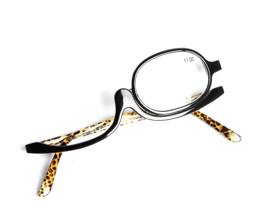 

180 Degree Rotating Monocular Women Men Cosmetics Glasses Makeup Reading Glasses Diopter +1.50 +4.00